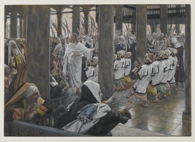 La processione nel tempio, illustrazione da La vita di Nostro Signore Gesù Cristo, 1886-94 da James Jacques Joseph Tissot