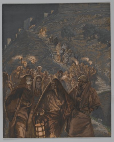 La processione di Giuda, illustrazione da La vita di Nostro Signore Gesù Cristo, 1886-94 da James Jacques Joseph Tissot