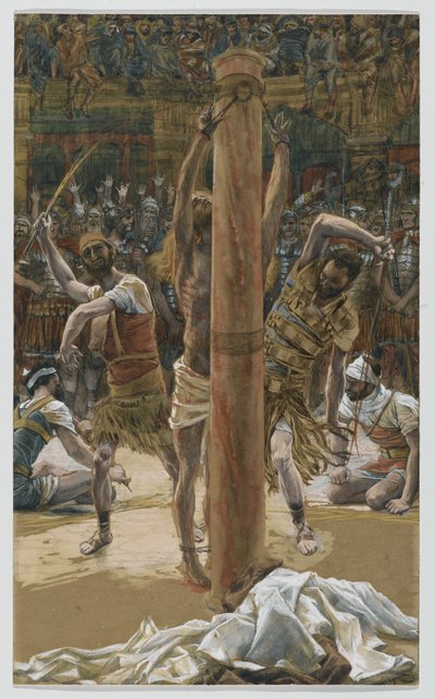 La flagellazione sulla schiena, illustrazione da La vita di Nostro Signore Gesù Cristo, 1886-94 da James Jacques Joseph Tissot