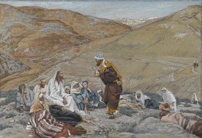 Lo scriba si alzò per tentare Gesù, illustrazione da La vita di Nostro Signore Gesù Cristo, 1886-94 da James Jacques Joseph Tissot