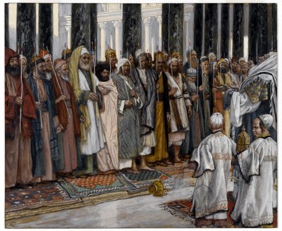 La prova dei pretendenti della Santa Vergine, illustrazione per La vita di Cristo da James Jacques Joseph Tissot