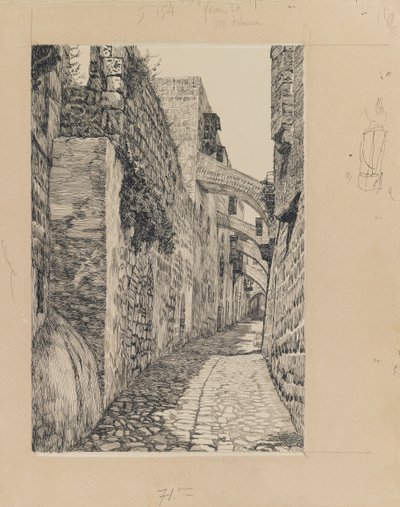 Via Dolorosa, Gerusalemme, illustrazione da La vita di Nostro Signore Gesù Cristo da James Jacques Joseph Tissot