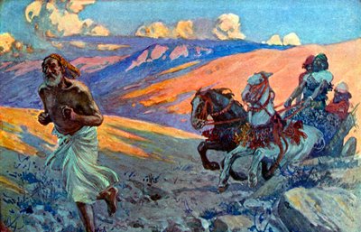 Elia corre davanti al carro di Acab da James Jacques Joseph after Tissot