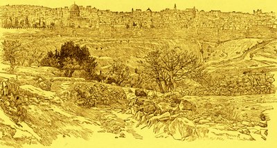 Città Vecchia di Gerusalemme vista dal Monte degli Ulivi da James Jacques Joseph after Tissot
