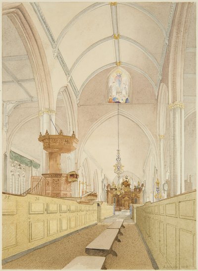 Interno della Chiesa del Tempio, guardando a est da James Johnson