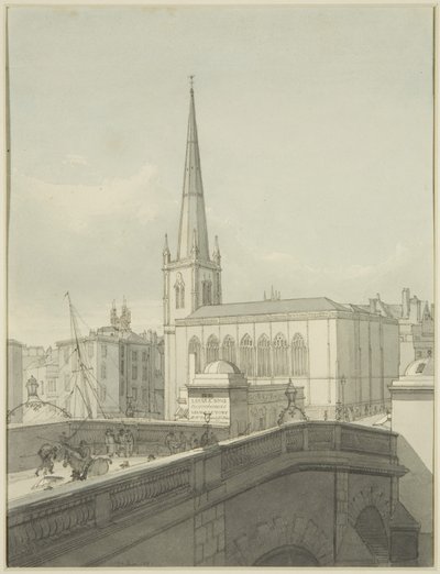 Chiesa di St Nicholas e parte del Ponte di Bristol da James Johnson