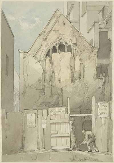La scoperta di una finestra orientale della Chiesa di Tutti i Santi, dietro High Street (dopo l