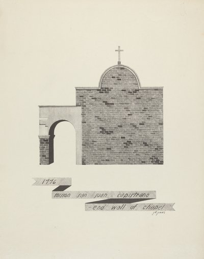Missione San Juan Capistrano - Fine della parete della cappella da James Jones