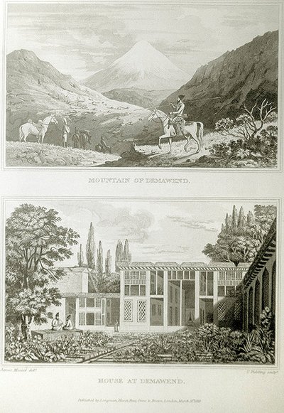 Montagna e Casa a Demavend, 1818 da James Justinian Morier