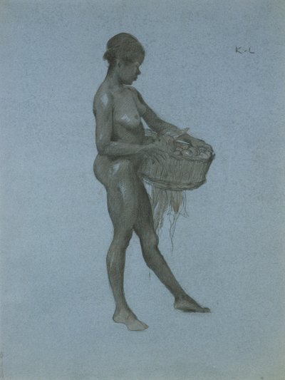 Negra che porta un cesto di verdure da James Kerr Lawson