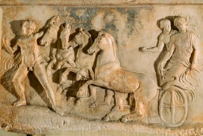 Rilievo antico da Phaleron che raffigura Echelos che libera Basile dall