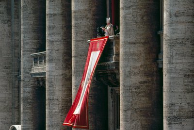 Papa Giovanni Paolo II pronuncia il suo messaggio pasquale in 56 lingue dalla loggia centrale da James L Stanfield