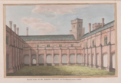 Castello di Herstmonceux, East Sussex: Vista Nord del Cortile Verde da James Lambert  of Lewes
