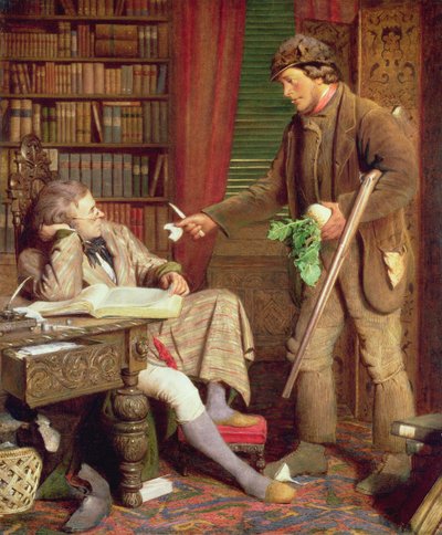 Il signorotto e il guardiacaccia o La demurrer, c.1860 da James Lobley