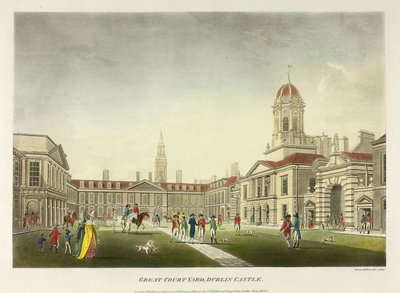 Grande cortile, Castello di Dublino da James Malton