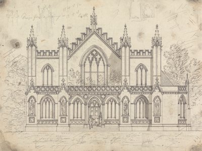 Disegno preparatorio per il Progetto 14, Tavola 11 per Una collezione di progetti per ritiri rurali da James Malton
