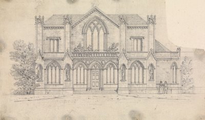 Disegno preparatorio per Design 16, Tavola 12 di Una Collezione di Progetti per Ritiri Rurali da James Malton