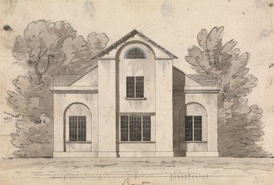 Disegno preparatorio per il Design 1, Tavola 1 di Una collezione di design per ritiri rurali da James Malton