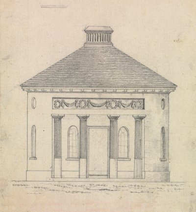 Disegno preparatorio per il Design 30, Tavola 31 di Una collezione di design per ritiri rurali da James Malton