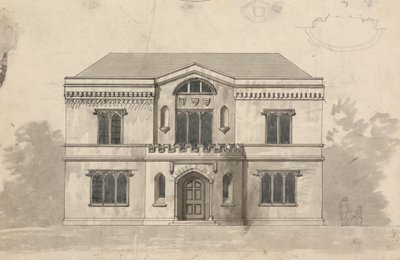 Disegno Preparativo per Design 9, Tavola 6 di Una Collezione di Progetti per Ritiri Rurali da James Malton