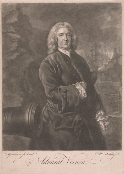 Ammiraglio Edward Vernon da James McArdell