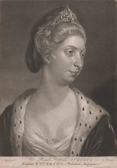 Sua Altezza Reale Augusta, principessa ereditaria di Brunswick e Lunenburg da James McArdell