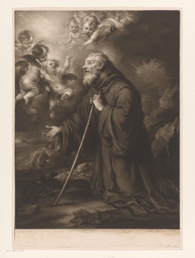 San Francesco di Paola in preghiera da James McArdell