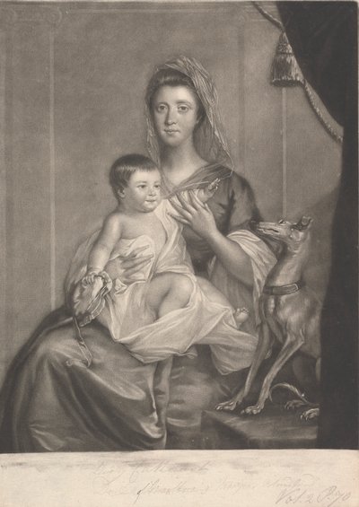 Lady Jane Cathcart (nata Hamilton), e suo figlio da James McArdell