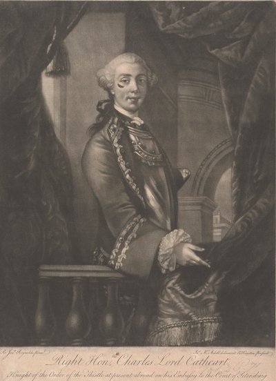 Tenente Generale Charles Schaw Cathart, 9º Conte Cathcart da James McArdell