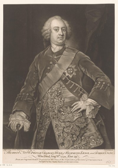 Ritratto di Charles Lennox da James McArdell