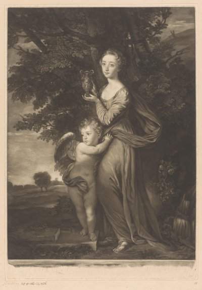 Ritratto di Frances Anne Greville e Henry Francis Greville come Ebe e Cupido da James McArdell