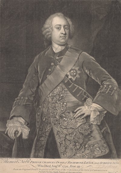 Principe Carlo, 2° duca di Richmond, Lenox e Aubigny da James McArdell
