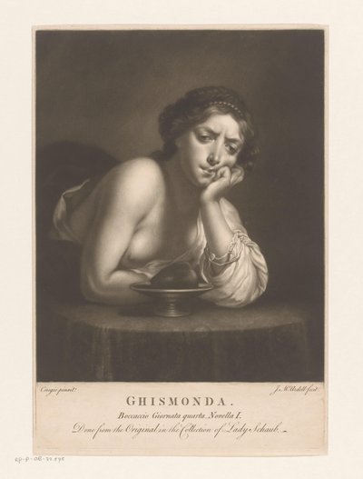 Sigismunda con il cuore di Guiscardo da James McArdell