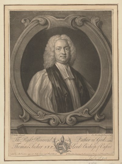 Thomas Secker, Vescovo di Oxford da James McArdell