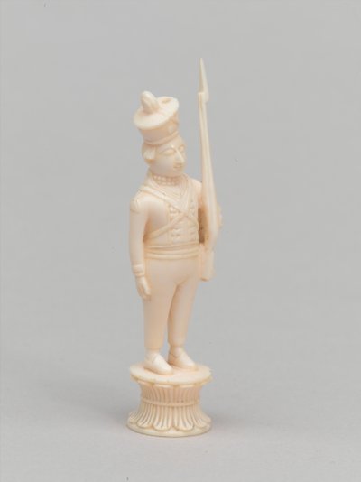 Pedone bianco, pezzo degli scacchi, India da James McLachlan Nairn