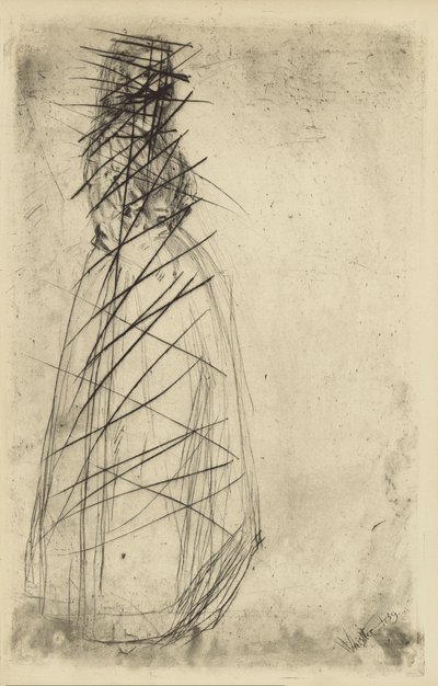 [76] Impressioni da lastre cancellate di Whistler - Fumette in piedi da James Abbott McNeill Whistler