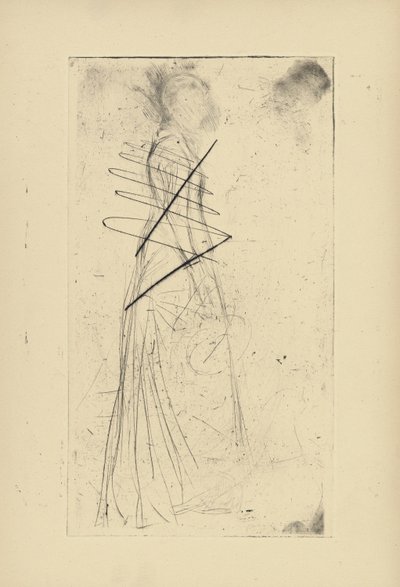 [76] Impressioni da lastre cancellate di Whistler - [Donna in piedi] da James Abbott McNeill Whistler