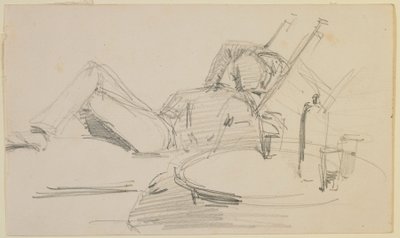 Un uomo sdraiato su un letto da James Abbott McNeill Whistler
