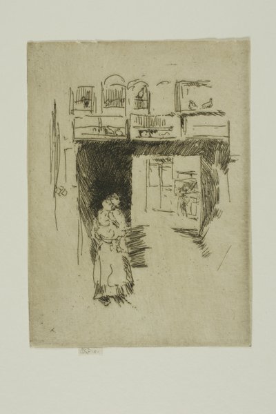 Negozio di uccelli - Seven Dials da James Abbott McNeill Whistler