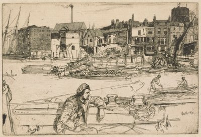 Black Lion Wharf, dalla serie Thames Set da James Abbott McNeill Whistler