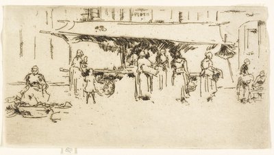 Bancarella, Piazza del Mercato, Loches da James Abbott McNeill Whistler