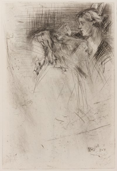Spazzolando i capelli da James Abbott McNeill Whistler