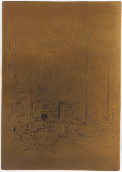 Lastra di Stampa Annullata per <em>The Piazzetta</em> da James Abbott McNeill Whistler