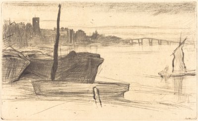 Ponte e chiesa di Chelsea da James Abbott McNeill Whistler