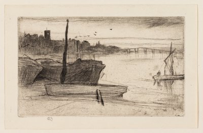 Ponte e chiesa di Chelsea da James Abbott McNeill Whistler