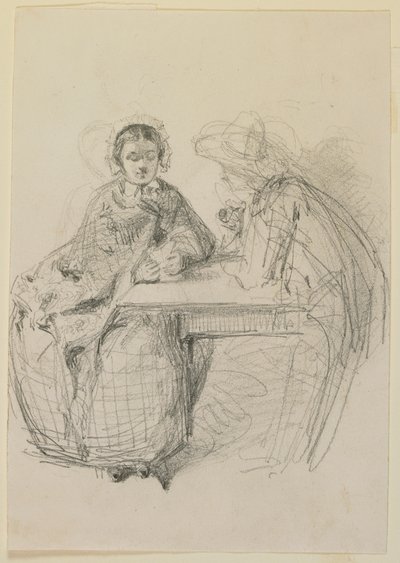 Coppia seduta a un tavolo da James Abbott McNeill Whistler