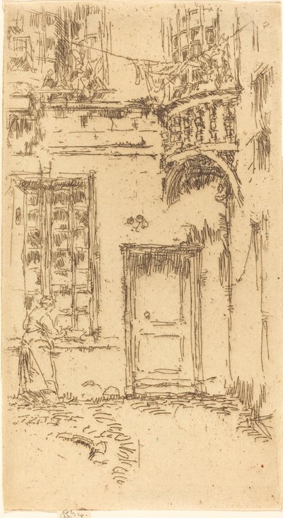 Cortile, Rue P.L. Courier da James Abbott McNeill Whistler