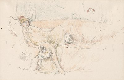 Figura panneggiata, sdraiata da James McNeill Whistler