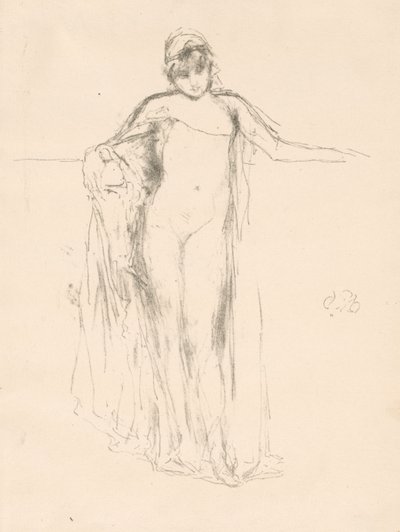 Modello drappeggiato, in piedi da James McNeill Whistler