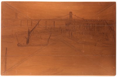 Lastra per incisione: Vecchio ponte di Hungerford da James Abbott McNeill Whistler